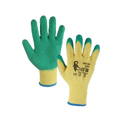 Polomáčané rukavice CXS ROXY, žlto-zelené